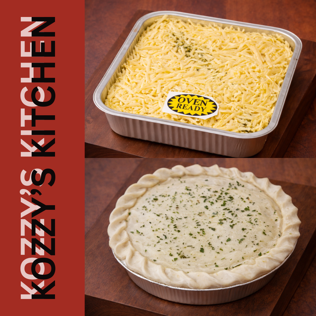 Kozzy’s Dinner Deal (Large Lasagne + Beef Pie)