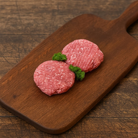 2 Free Range Grass Fed Beef Burgers