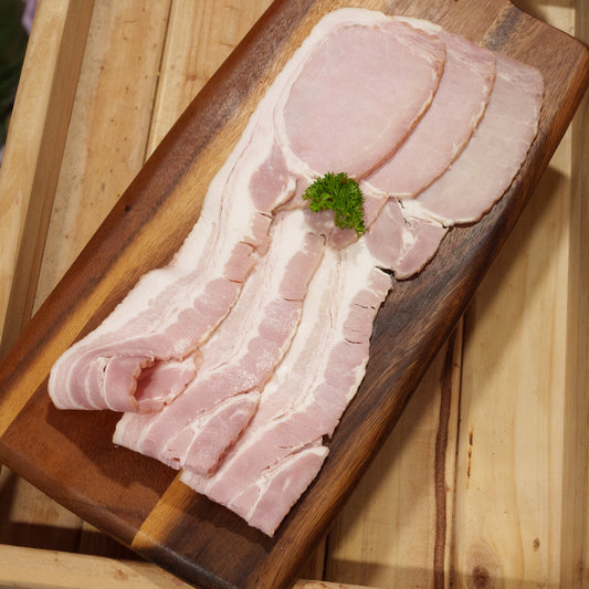 wood smoked bacon middle rasher (500g)